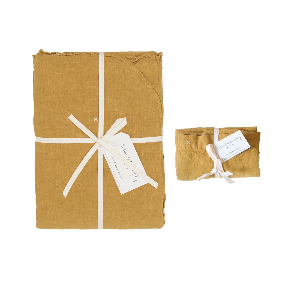 Single Washed Linen Bedding Set