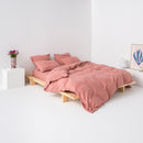 Housse De Couette En Lin Lavé 190G/M² - Vieux Rose