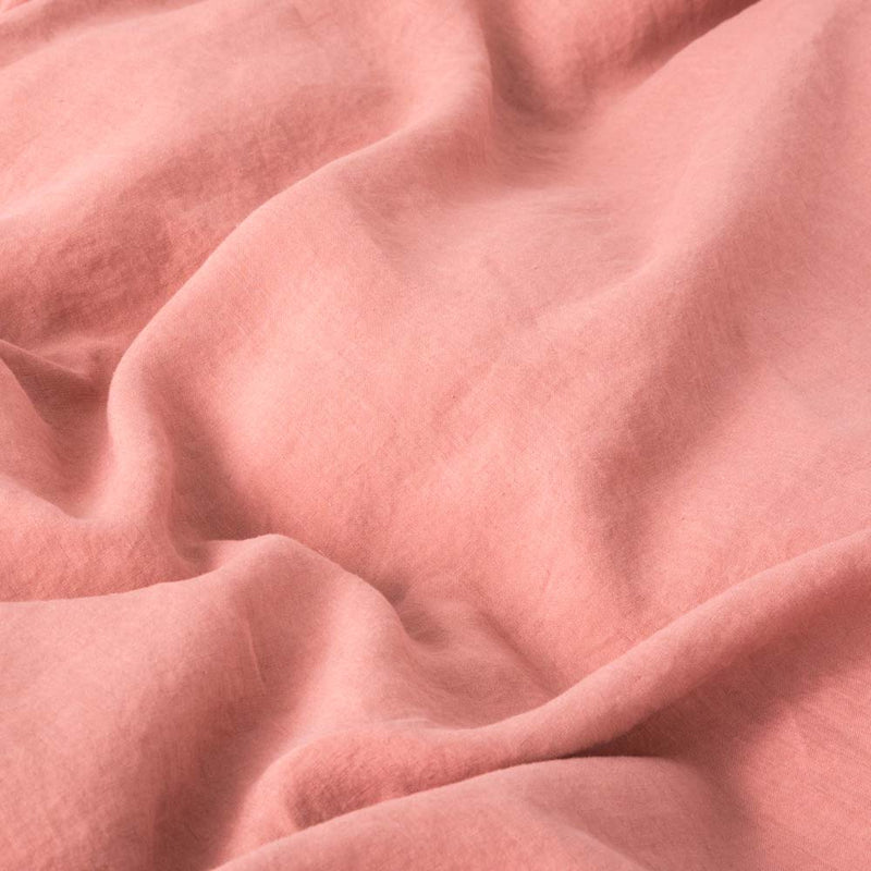 Drap Plat En Lin Lavé 190G/M² - Vieux Rose