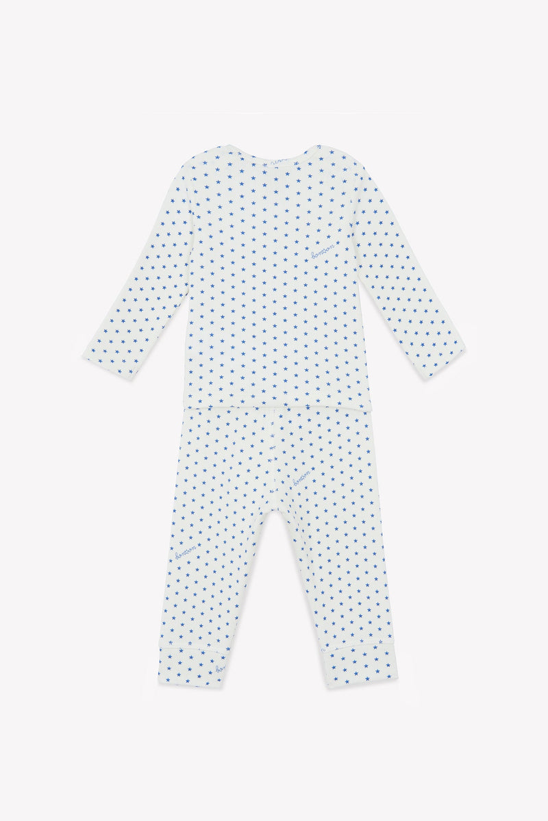 Ensemble - Pyjama 2 Pièces Bleu Bébé Imprimé Étoiles