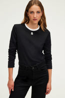 T-Shirt Anneclaire - Noir