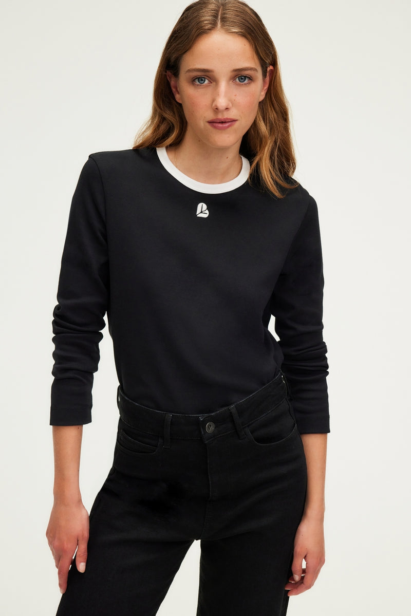 T-Shirt Anneclaire - Noir