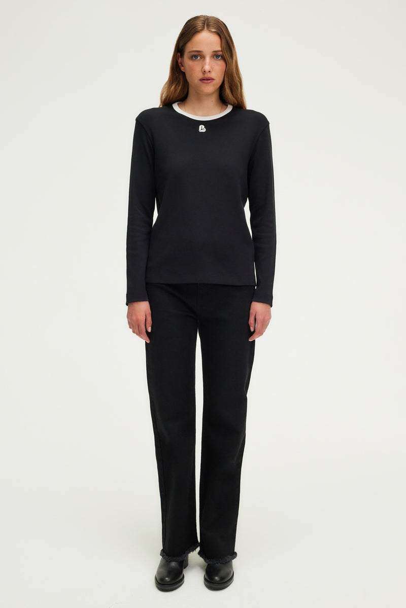 T-Shirt Anneclaire - Noir