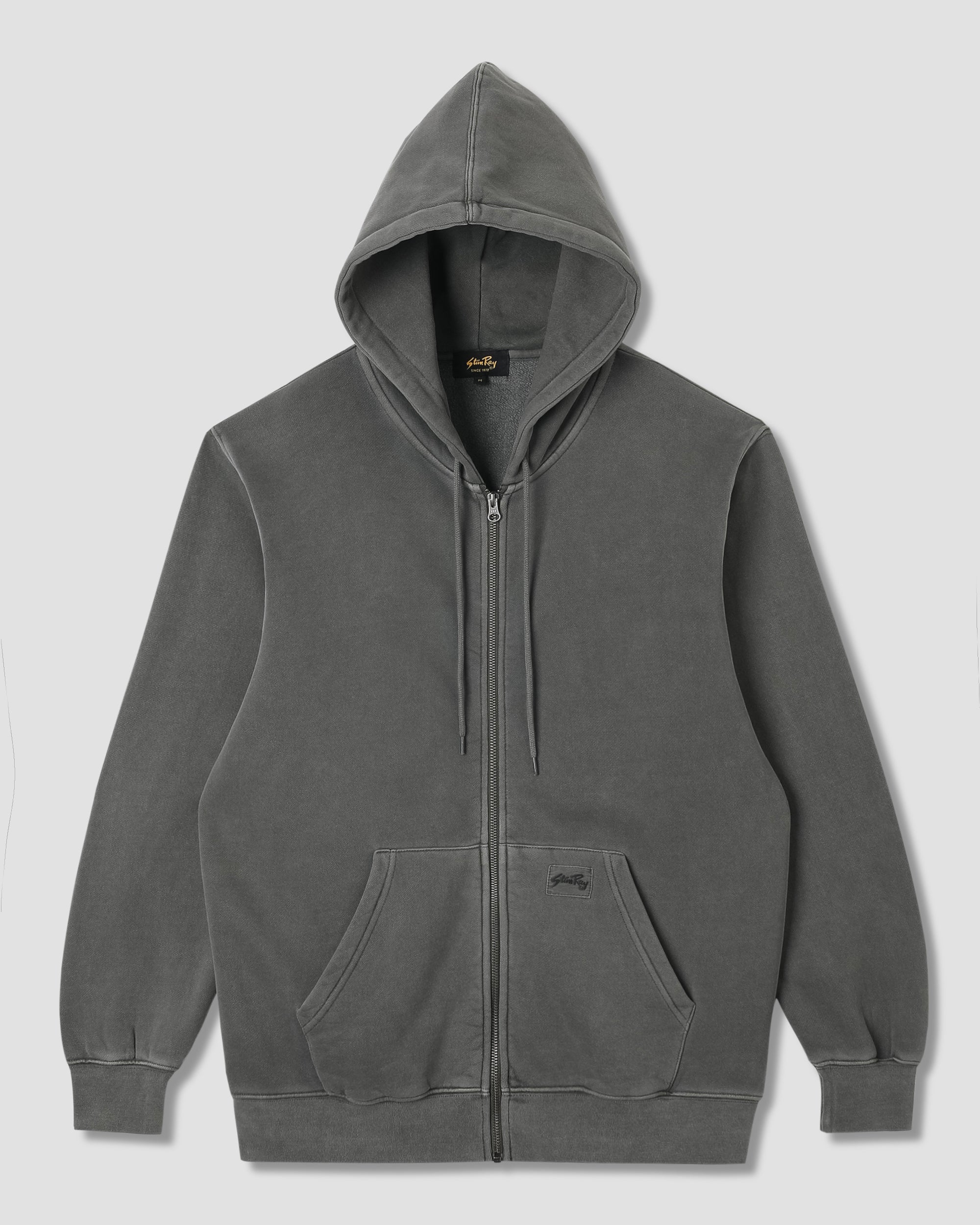 Patch Zip Hood - Washed Black
