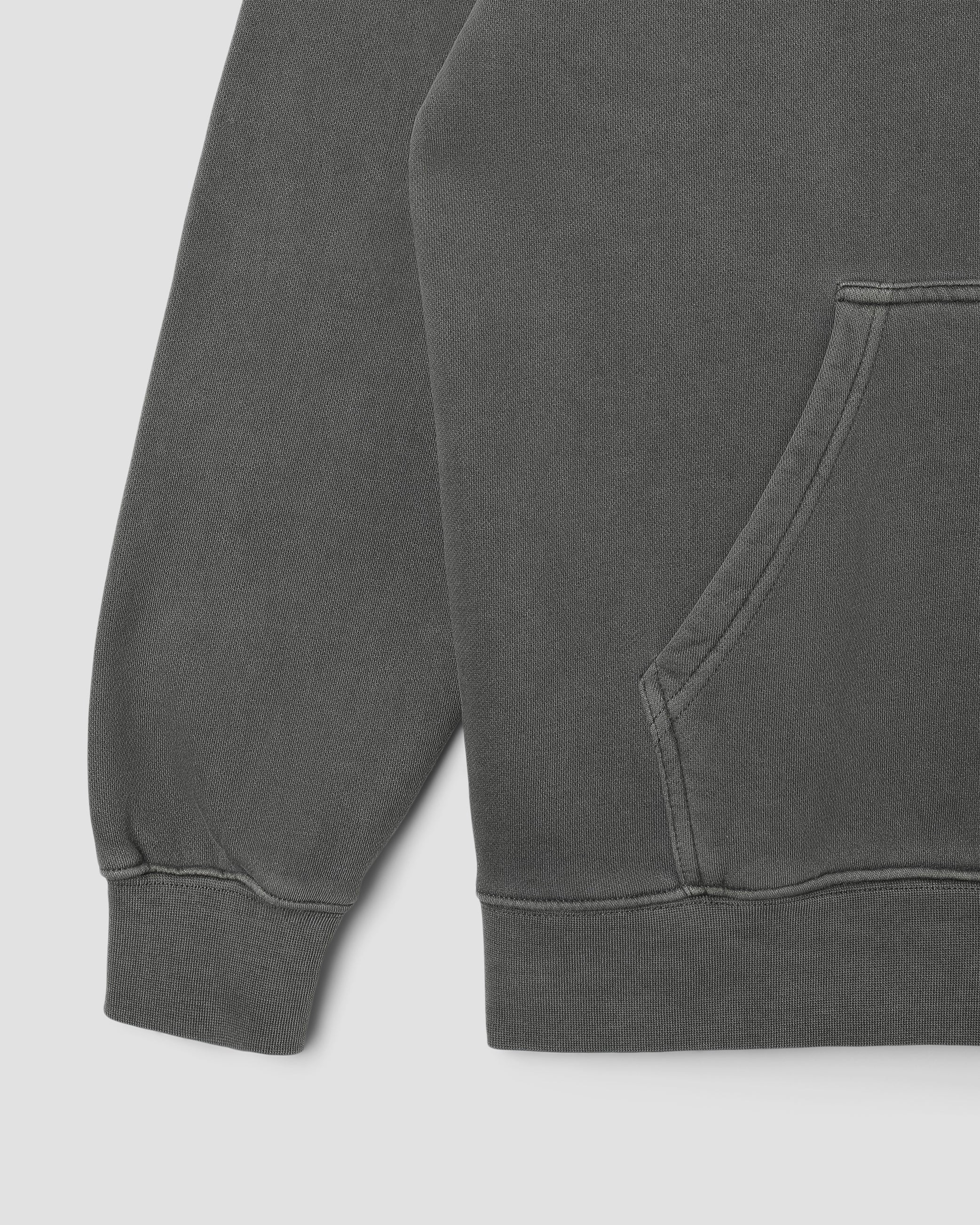 Patch Zip Hood - Washed Black