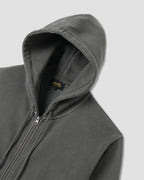 Patch Zip Hood - Washed Black