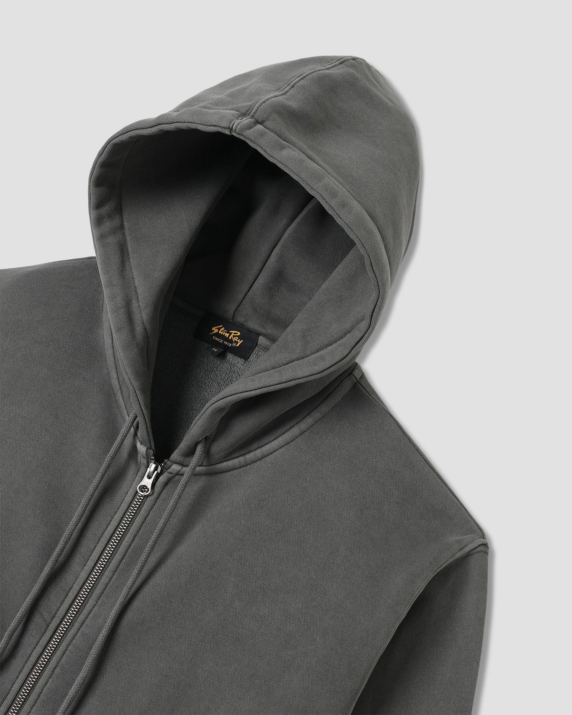 Patch Zip Hood - Washed Black