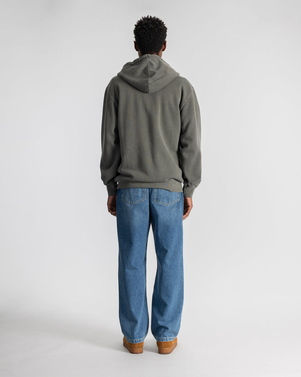 Patch Zip Hood - Washed Black