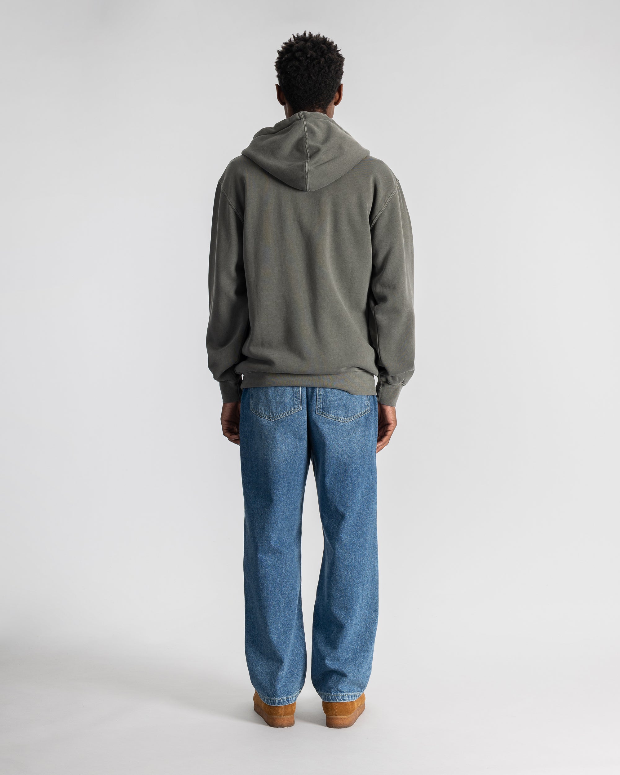 Patch Zip Hood - Washed Black