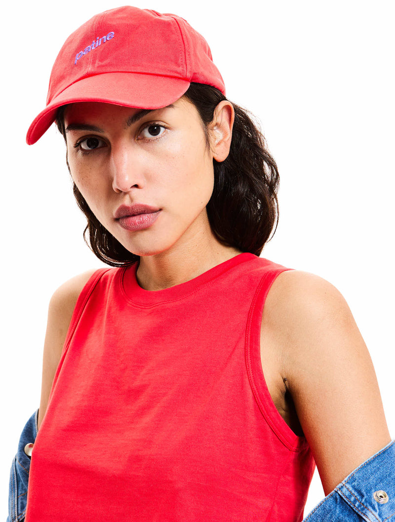 Le Tee-Shirt Débardeur Presque Crop Willie® Jersey Bio-Recyclé Rouge Tomato