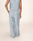 Patina Blue Striped Wide Leg Pants