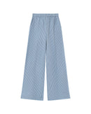 Patina Blue Striped Wide Leg Pants