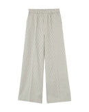 Wide Leg Pants With Ecru Patina Stripes