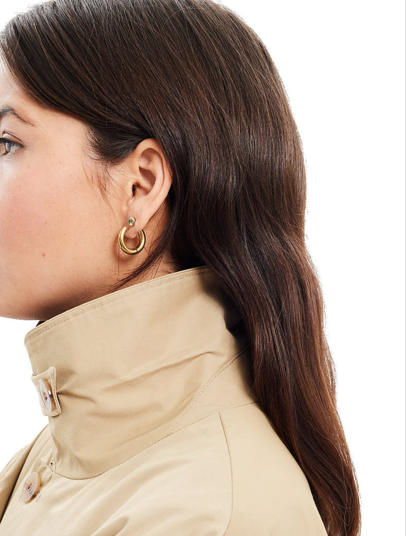 Cuello alzado para pasar las bufandas por encima