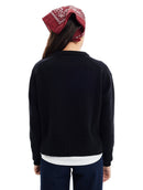 The Black Cotton Wooly Sweater Black Coffee