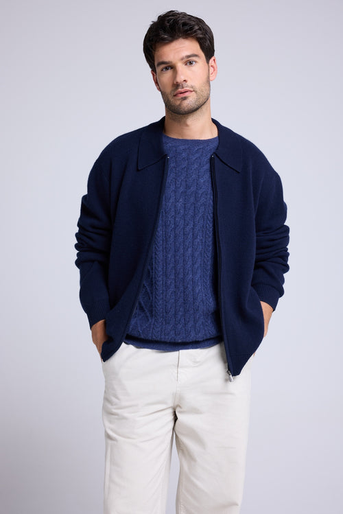 Veste Zippée Patrick - Bleu Marine
