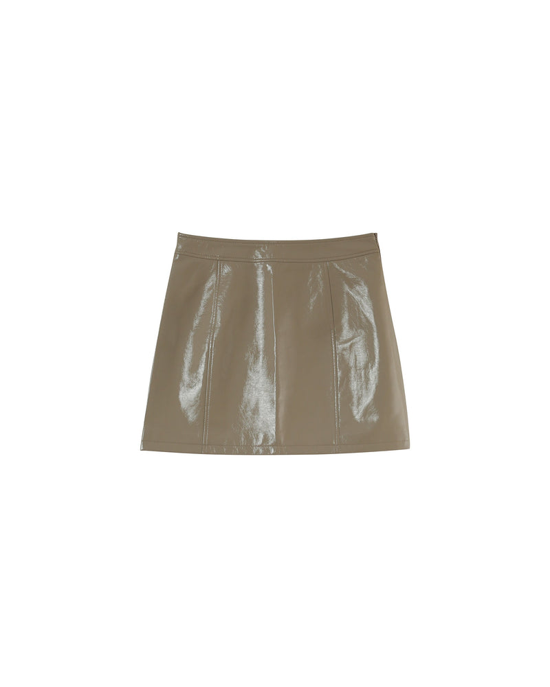 Beige Patti Mini Skirt