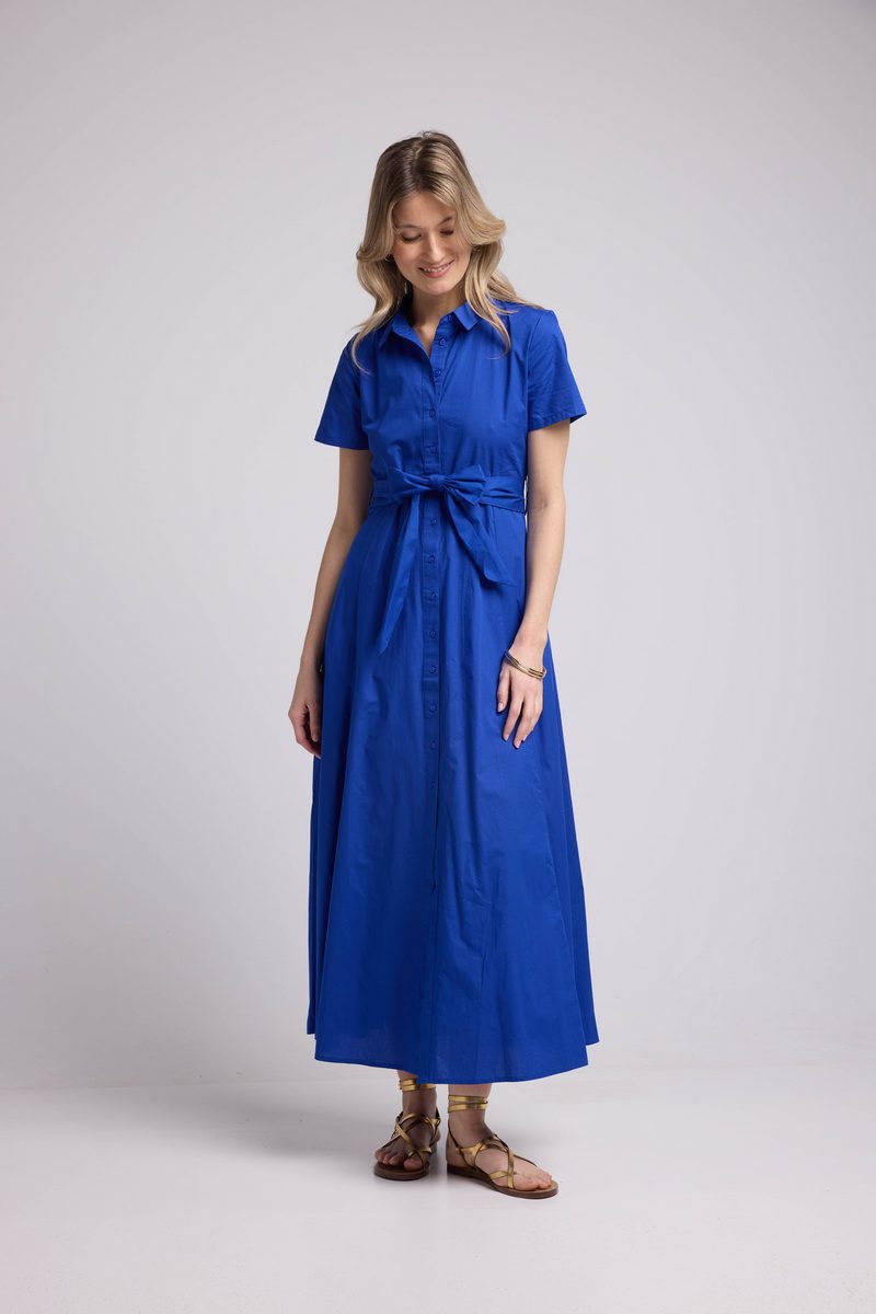 Long Short Sleeve Dress - Blue