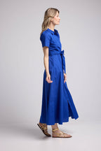 Long Short Sleeve Dress - Blue