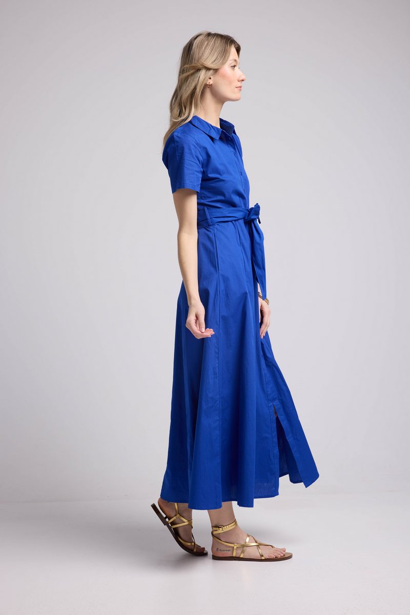 Long Short Sleeve Dress - Blue