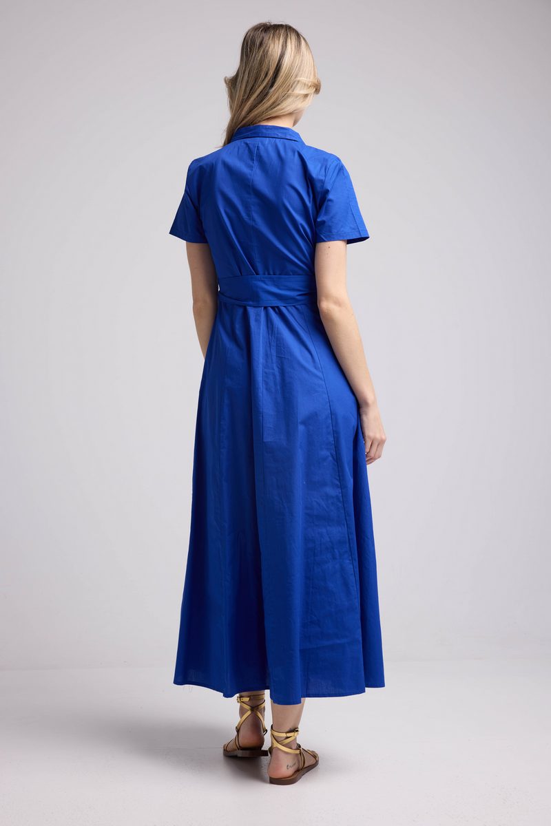 Long Short Sleeve Dress - Blue