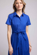 Long Short Sleeve Dress - Blue