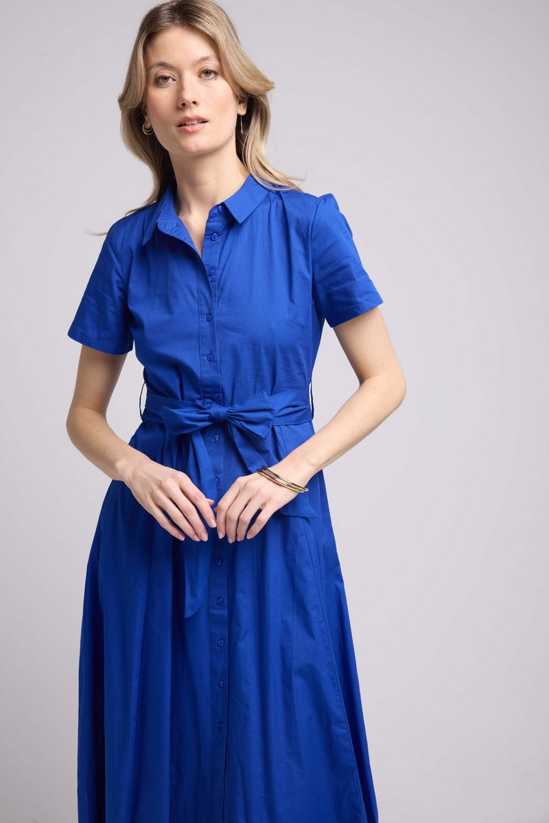Long Short Sleeve Dress - Blue