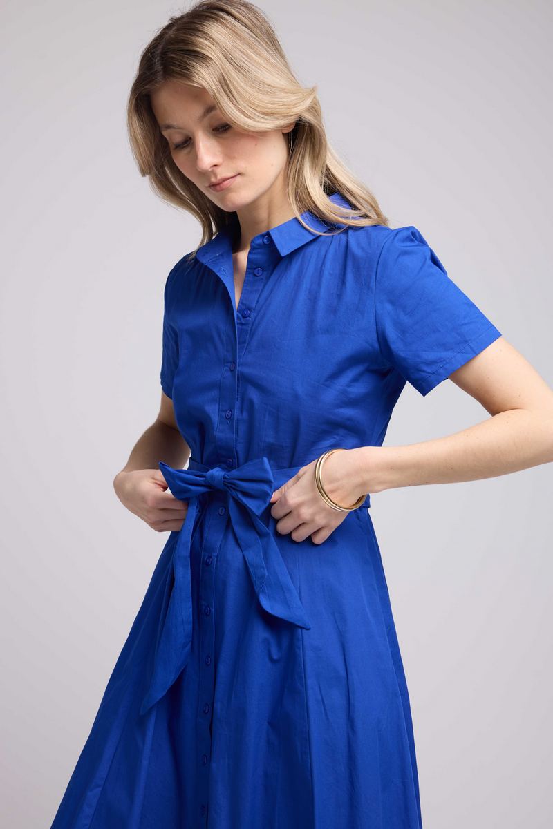 Long Short Sleeve Dress - Blue