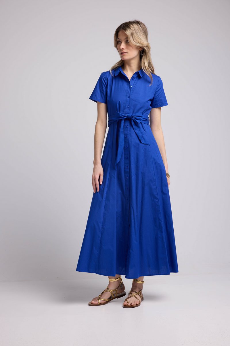 Long Short Sleeve Dress - Blue