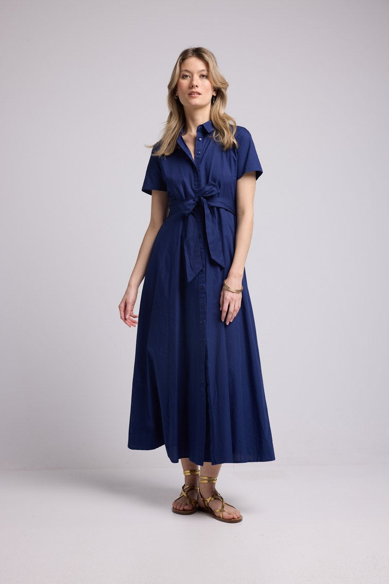 Long Short Sleeve Dress - Navy