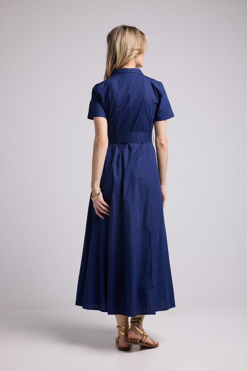 Long Short Sleeve Dress - Navy