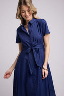 Long Short Sleeve Dress - Navy