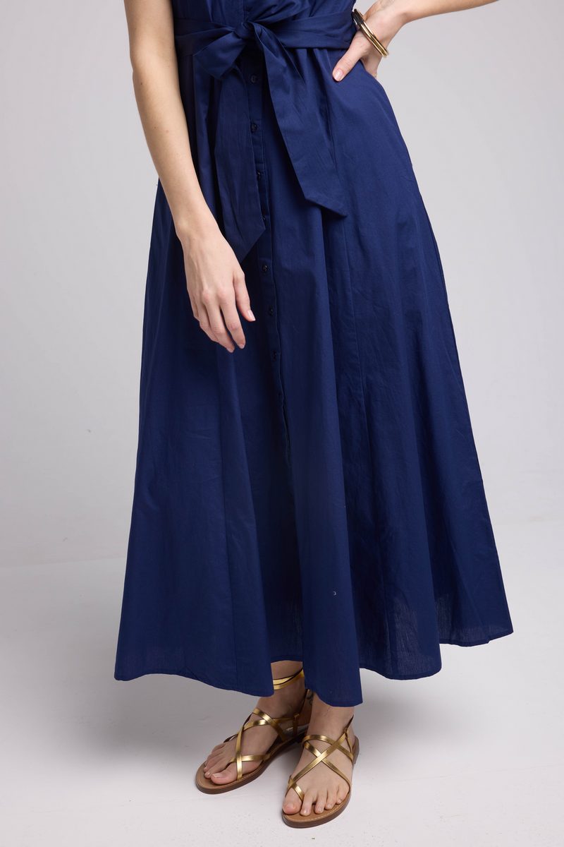 Long Short Sleeve Dress - Navy