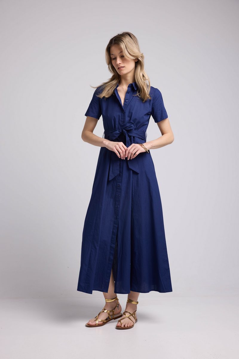 Long Short Sleeve Dress - Navy
