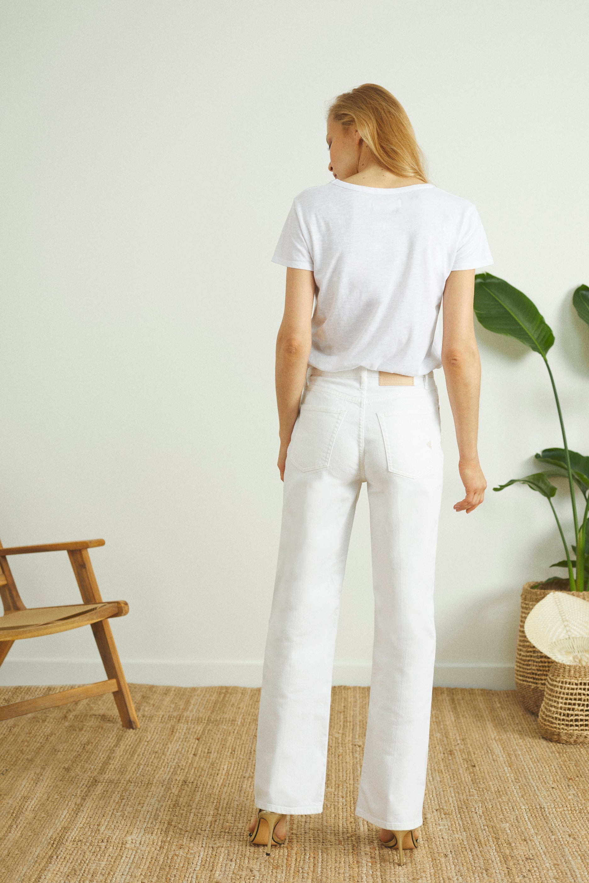 Reiko - Paty Straight Trousers - Off White Denim - Women