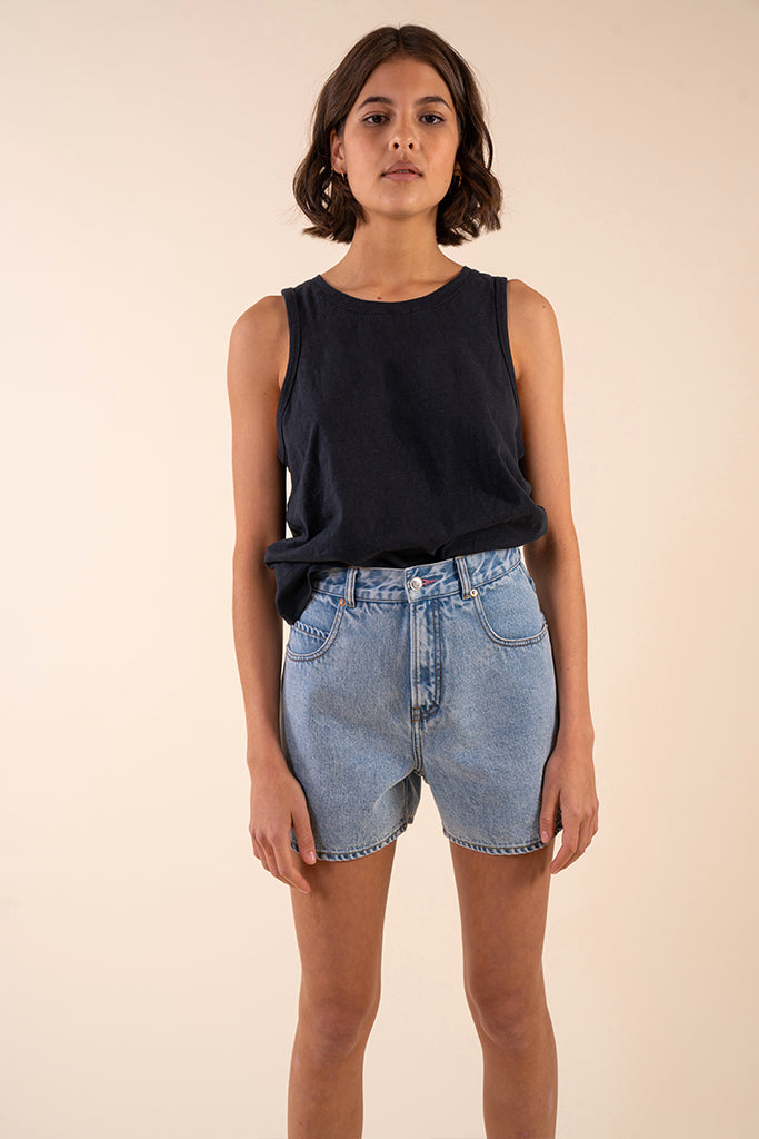 Edition 001 Le Short Brenda Denim Bio-Recyclé Bleu Light