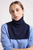 Paula Roll Neck - Navy - 100% Oeko-Tex Cashmere - Mixed