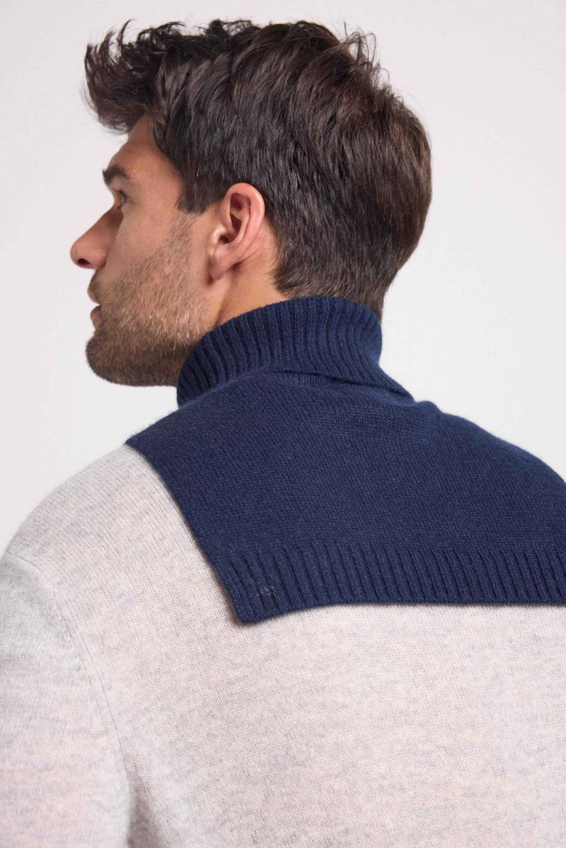 Paula Roll Neck - Navy - 100% Oeko-Tex Cashmere - Mixed