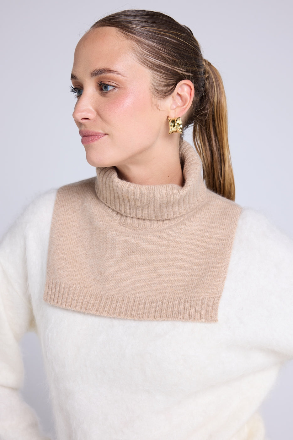 Cuello Vuelto Paula - Beige Crema