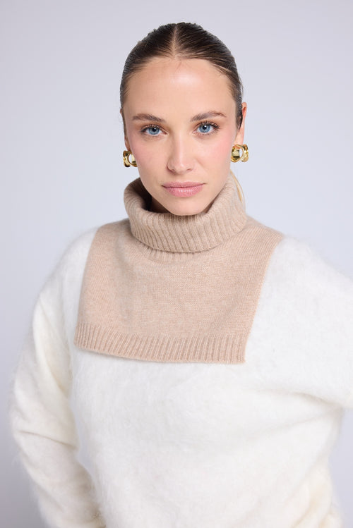 Col Roule Paula - Beige Crème