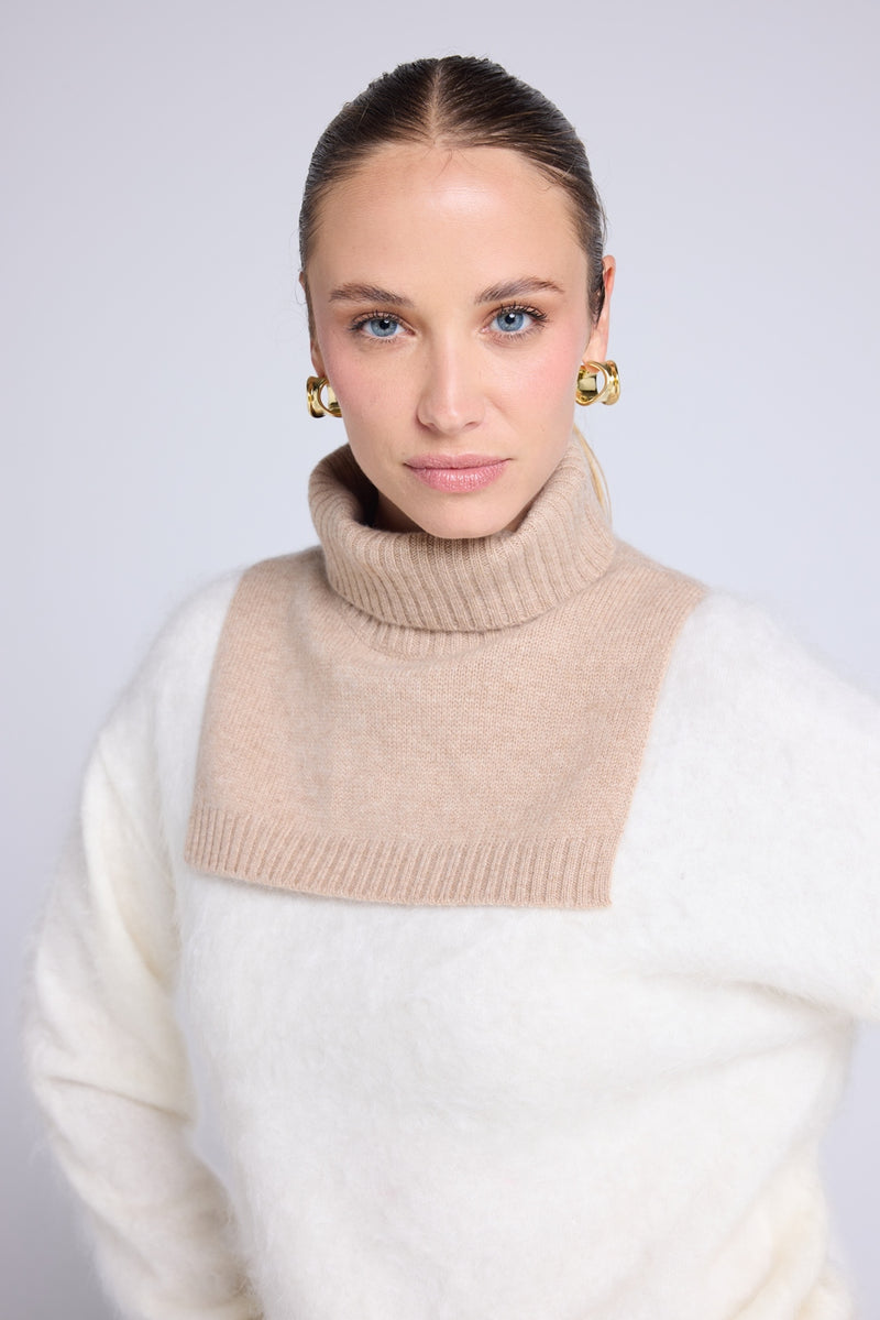 Col Roule Paula - Beige Crème