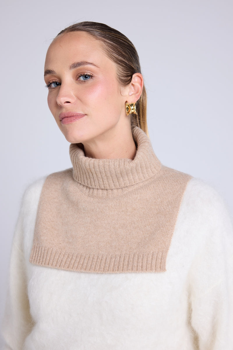 Col Roule Paula - Beige Crème