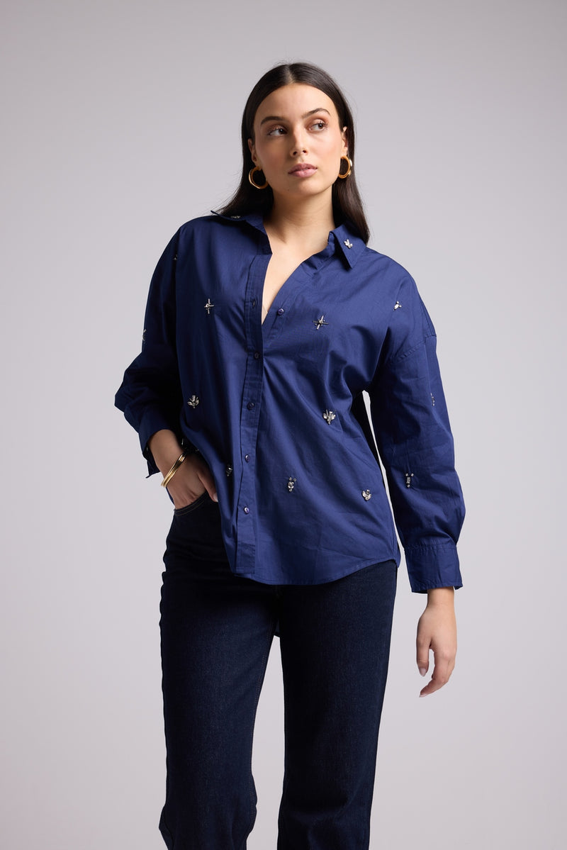 Camisa - Paula - Azul marino