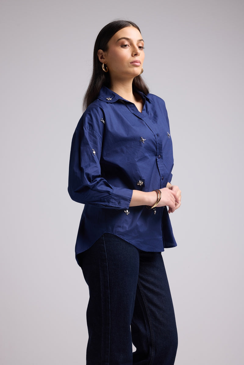 Camisa - Paula - Azul marino