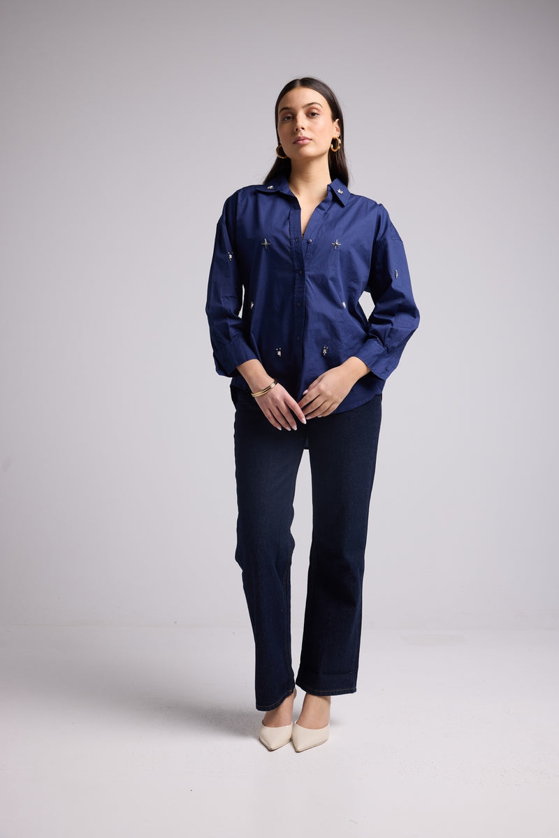 Camisa - Paula - Azul marino