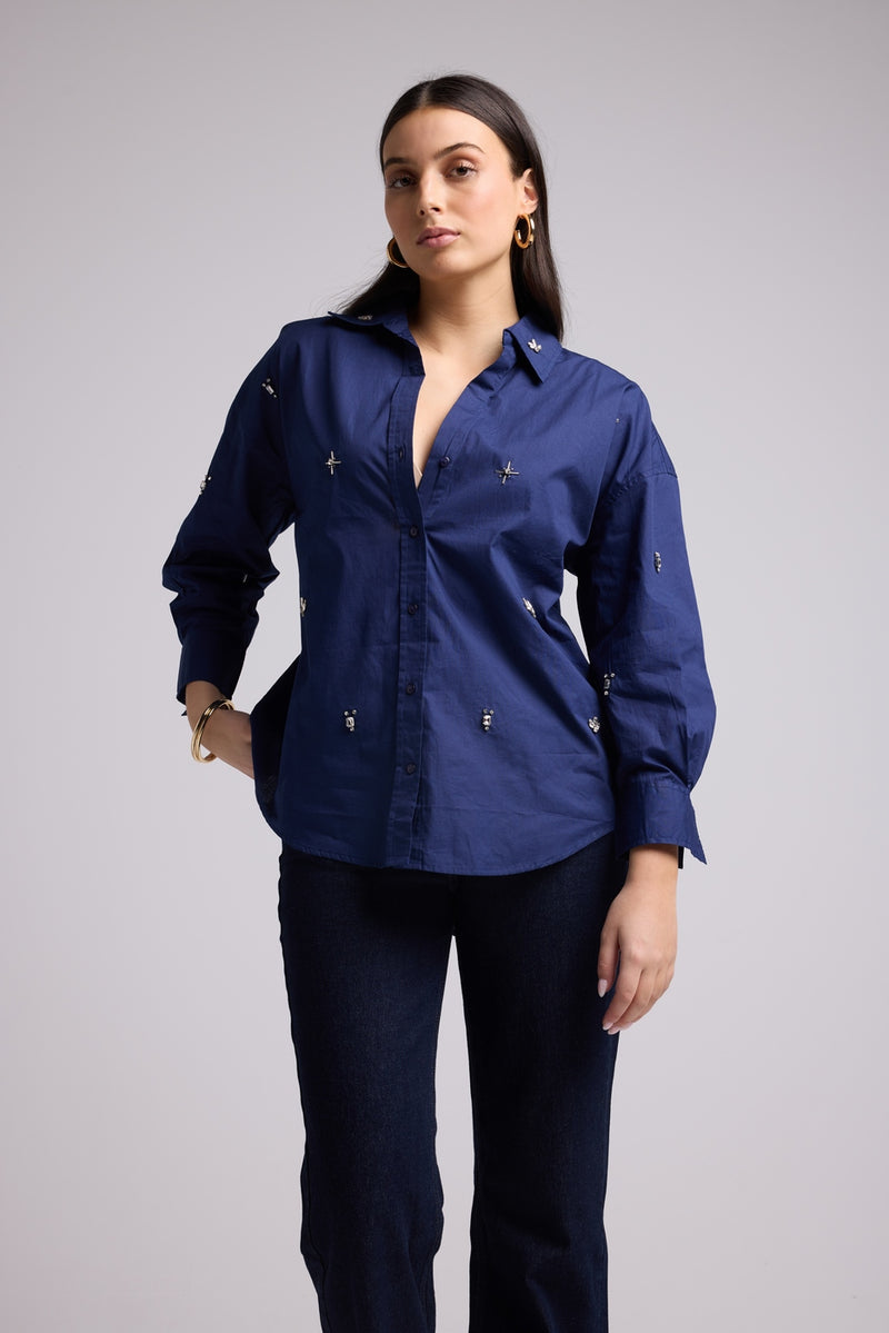 Camisa - Paula - Azul marino