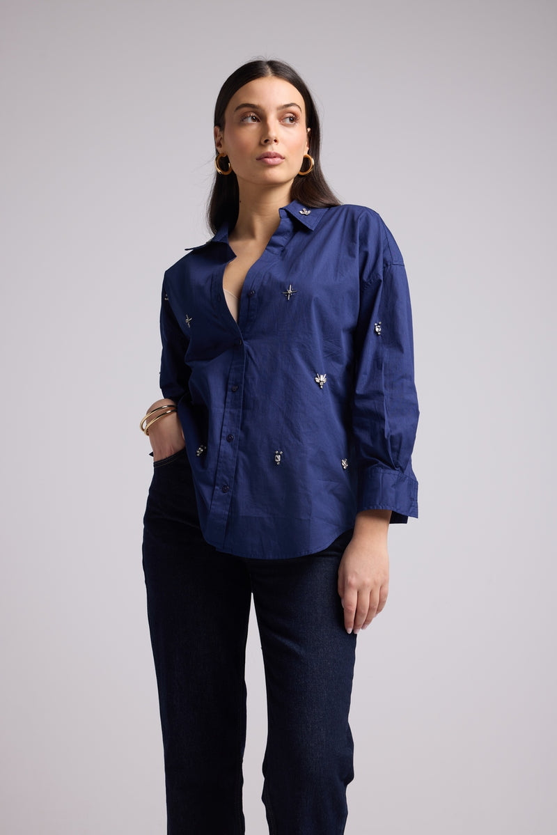 Camisa - Paula - Azul marino