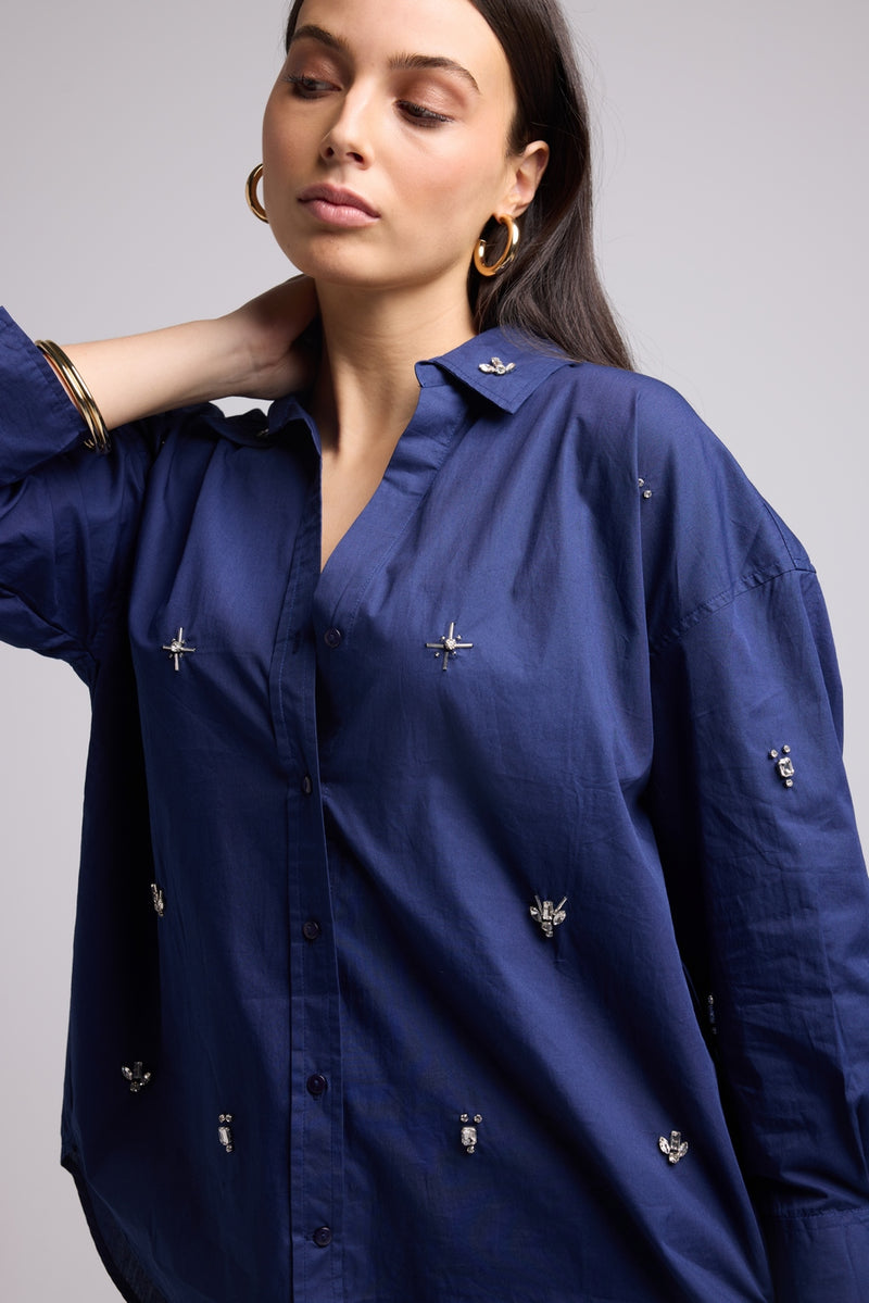 Camisa - Paula - Azul marino