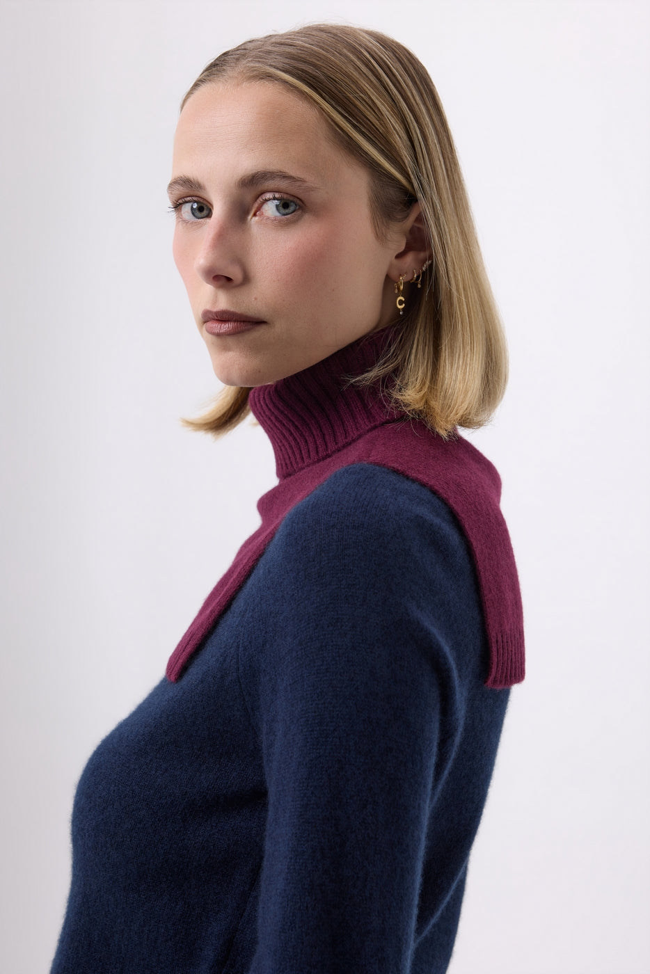 Rullekrave Paula - Vinrød - Unisex