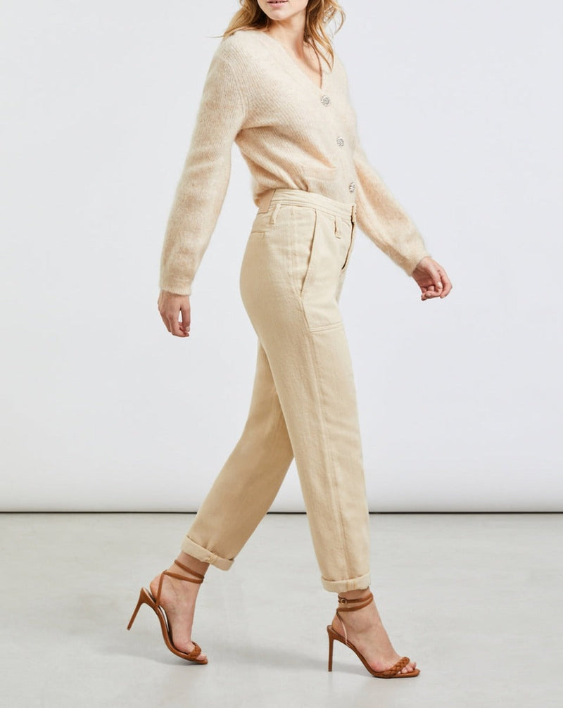 Pantalones cargo Pauline Color - Arena claro - Mujer